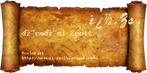 Ürmösi Zsolt névjegykártya