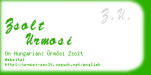 zsolt urmosi business card