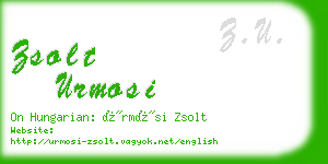 zsolt urmosi business card